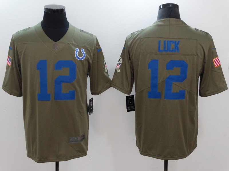 Men's Indianapolis Colts Andrew Luck Brown Jersey